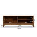 Ver imagem 4 de Rack para Tv até 75 Polegadas Bancada New Aurora Marrom Canela