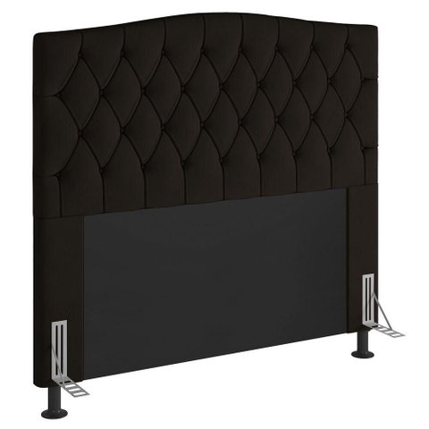 Cabeceira Cama Box Casal Itália 140 Cm Suede Cor Marrom
