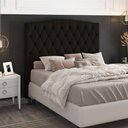 Ver imagem 3 de Cabeceira Cama Box Casal Itália 140 Cm Suede Cor Marrom
