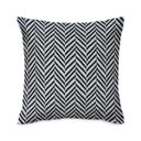 Ver imagem 1 de Capa de almofada VivaIN geométrico jacquard chevron preto e cru