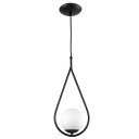 Ver imagem 1 de Luminária Pendente Aro Gota Orby Preto Magnifico