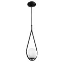 Ver imagem 2 de Luminária Pendente Aro Gota Orby Preto Magnifico
