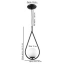 Ver imagem 3 de Luminária Pendente Aro Gota Orby Preto Magnifico
