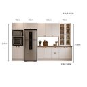 Ver imagem 3 de Cozinha Olivia 5 Peças com Cristaleira e Paneleiro Torre Quente Poliman Móveis