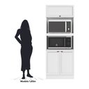 Ver imagem 4 de Cozinha Olivia 5 Peças com Cristaleira e Paneleiro Torre Quente Poliman Móveis