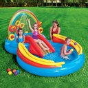Ver imagem 2 de Piscina Infantil Inflável Escorregador Arco Iris 227 Litros Intex com Bomba de Ar Manual
