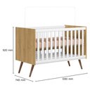 Ver imagem 6 de Conjunto Berço Americano Q Encanto 3820 Retrô e Guarda Roupa 6 Portas MDF Branco Qmovi