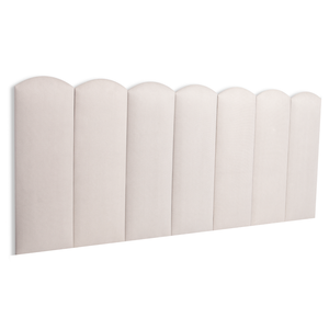 Cabeceira Casal Modulada Nuvem Cama Box Suede Creme