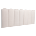 Ver imagem 1 de Cabeceira Casal Modulada Nuvem Cama Box Suede Creme