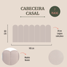 Cabeceira Casal Modulada Nuvem Cama Box Suede Creme - 2