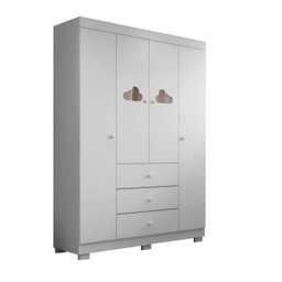 Guarda Roupa Infantil 4 Portas Cadu 100% MDF - Belloca Decor - 1