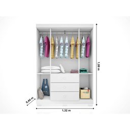 Guarda Roupa Infantil 4 Portas Cadu 100% MDF - Belloca Decor - 2