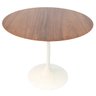 Mesa de Jantar Tulipa Saarinen Redonda 70cm - Imbuia - Branco - 1