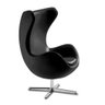 Poltrona Egg em Couro Ecológico - Preto - 2