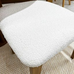 Conjunto Mesa de Jantar 1,35m com Vidro + 6 Cadeiras em Mdf - 7