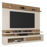 Painel TV até 65" com Porta Flex de Vidro Multimóveis CR45207 Canelato Rústico 3D/Natura Off - 1