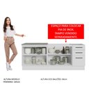 Ver imagem 6 de Kit com 2 Balcões de Cozinha Madesa Agata 3 Gavetas 4 Portas (Sem Tampo e Pia) Branco