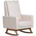 Ver imagem 1 de Poltrona de Amamentação com Balanço Base Nina Noah D02 Bouclê Off White B-114 - Lyam Decor
