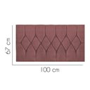 Ver imagem 2 de Painel Estofada Istambul Botão Capitonê 100cm Solteiro para Cama Box Quarto Suede Rose Gold - Ahazzo