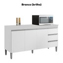 Ver imagem 4 de Balcao com Tampo 3 Pt 3 G 150 Cm Andreia Branco Reajl Moveis