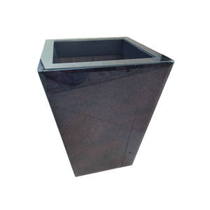 Cachepô 100%mdf Revestido em Vidro Preto com Glitter Vermelho