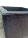 Ver imagem 2 de Cachepô 100%mdf Revestido em Vidro Preto com Glitter Vermelho