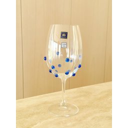 Taças de Cristal Vinho 580 Ml Bohemia Titanium Decorado com Mini Gemas 2 Un - 3