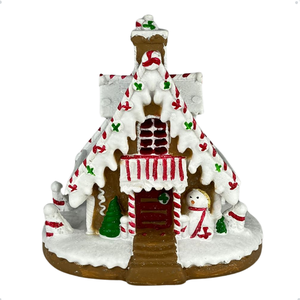 Casa Doce Vermelha e Branca 15cm com Leds