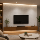 Ver imagem 2 de Kit 20 Placas 3D PVC Revest Efeito Textura Branco Fosco 50x50cm