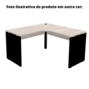 Ver imagem 4 de Mesa de Escritório em L Pé Painel Pe25 em Mdp 135 x 135 x 60cm Cor Noce Naturalle e Base Preta