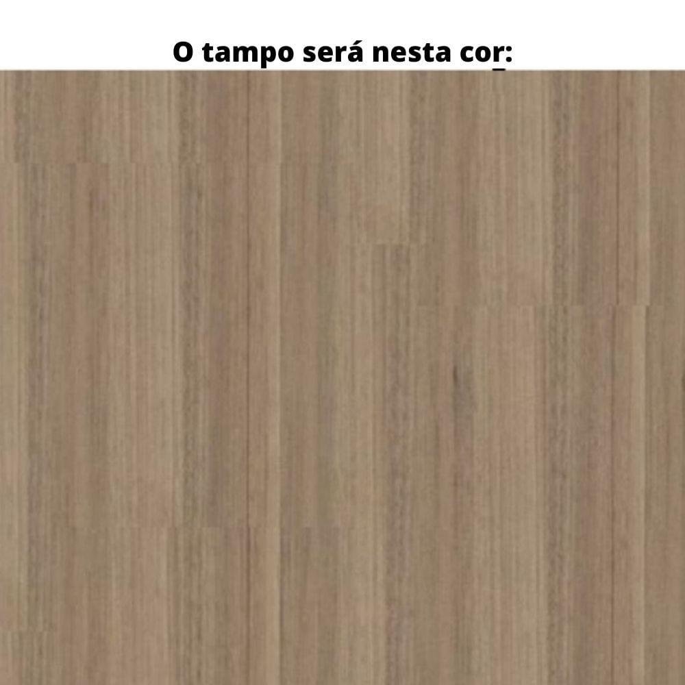 Mesa de Escritório em L Pé Painel Pe25 em Mdp 135 x 135 x 60cm Cor Noce Naturalle e Base Preta - 2