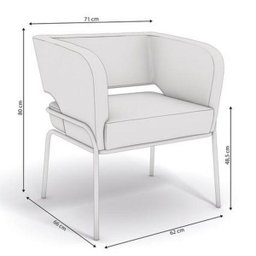 Pol003-A019 Poltrona Urbana Linho Bege Kappesberg - 2