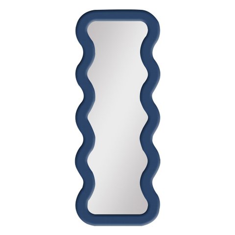 Espelho de Corpo New York Veludo 58x160cm Azul Marinho