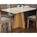 Ver imagem 2 de Mesa para Sala de Jantar Mesa Maite 130 cm Vidro/Mdf Cimol Nature/Offwhite