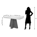 Ver imagem 5 de Mesa para Sala de Jantar Mesa Maite 130 cm Vidro/Mdf Cimol Nature/Offwhite