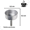 Funil para Cafeteira Italiana / Moka de Alumínio Reposição - 12 Xícaras - 2