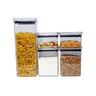 KIT 5 Potes Herméticos Quadrados 480/1000/2200ml Empilhável Paramount - 2