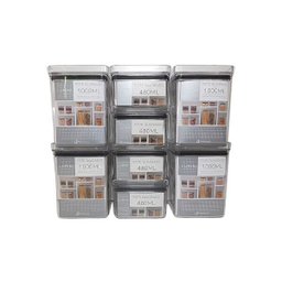 KIT 8 Potes Herméticos Quadrados 480/1000ml Empilhável Paramount - 2