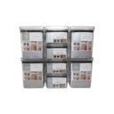 Ver imagem 2 de KIT 8 Potes Herméticos Quadrados 480/1000ml Empilhável Paramount