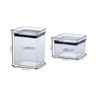 KIT 8 Potes Herméticos Quadrados 480/1000ml Empilhável Paramount - 3