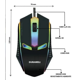 Mouse Usb Óptico Sensor Laser 1200 Dpi Led Rgb Dw-01 - 2