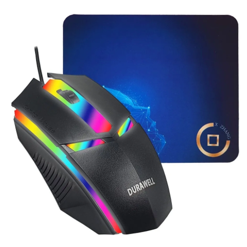Mouse Usb Óptico Sensor Laser 1200 Dpi Led Rgb Dw-01