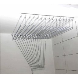 VARAL de teto Homellinea 15 v 3/8" x 1,00 m Alumínio Natural - 1