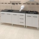 Ver imagem 2 de Balcao Pia 160cm e Cooktop 4 Bocas Branco Mobbs