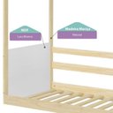 Ver imagem 5 de Bicama Infantil Casinha com LED, Janela e Escadinha New Garden Casatema MadeiraOriginals Branco/Azul
