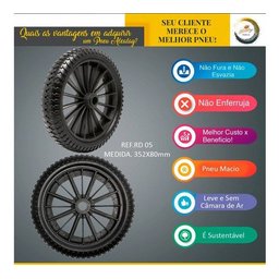 Rodas Pneu Maciço Carriola e Carrinhos de Carga Rd05 Alcalay - 4
