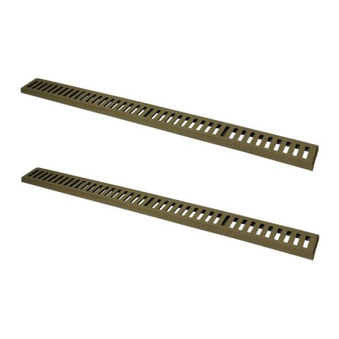 Kit 2 Ralo Grelha Linear Caixilho em Alumínio Fendi 15x100cm