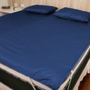 Ver imagem 2 de Capa Protetora de Colchão Impermeável Casal Padrão 138x188cm com Elástico:azul Marinho