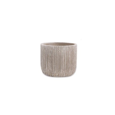 Cachepot Decorativo em Cimento Cinza 8,5cm 12384p Mart