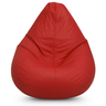Puff Pera com Enchimento Decoração Conforto Eventos Almofadão - Vermelho - 1